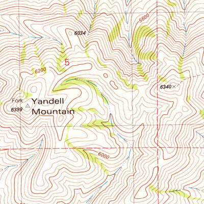 United States Geological Survey Yandell Springs, ID (1981, 24000-Scale) digital map
