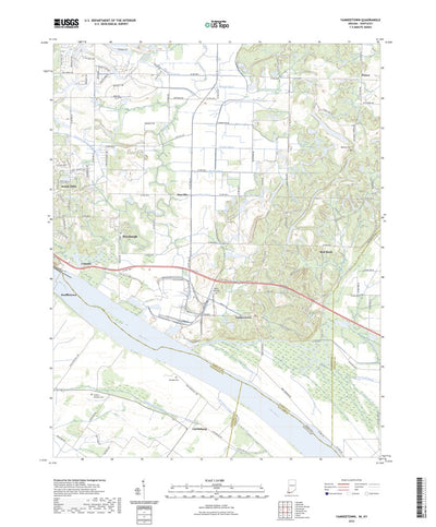 United States Geological Survey Yankeetown, IN (2022, 24000-Scale) digital map