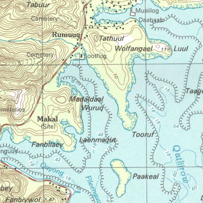 United States Geological Survey Yap Islands (Waqab), FM (1996, 25000-Scale) digital map