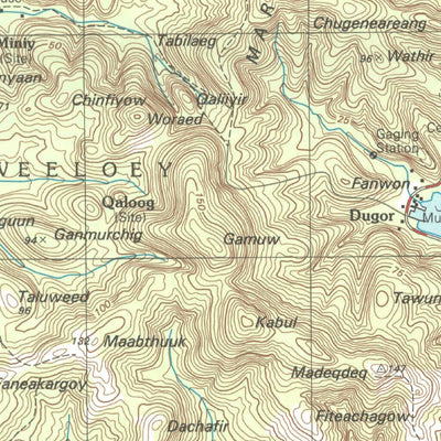 United States Geological Survey Yap Islands (Waqab), FM (1996, 25000-Scale) digital map