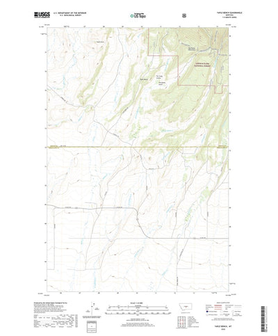 United States Geological Survey Yaple Bench, MT (2020, 24000-Scale) digital map