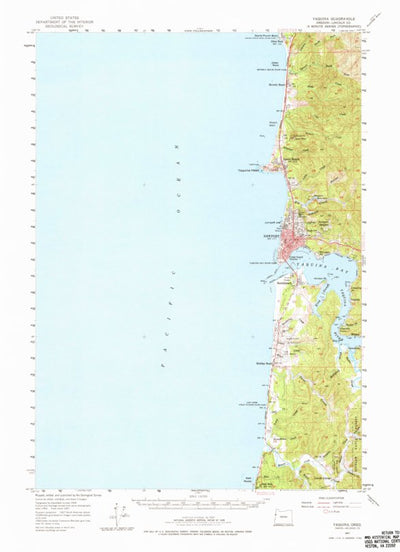 United States Geological Survey Yaquina, OR (1957, 62500-Scale) digital map