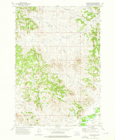 United States Geological Survey Yarger Butte, MT (1973, 24000-Scale) digital map