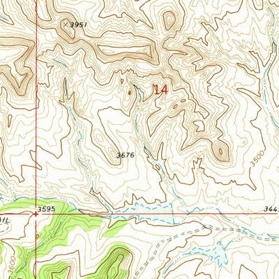 United States Geological Survey Yarger Butte, MT (1973, 24000-Scale) digital map