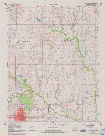 United States Geological Survey Yates Center, KS (1969, 24000-Scale) digital map