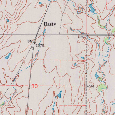 United States Geological Survey Yates Center, KS (1969, 24000-Scale) digital map
