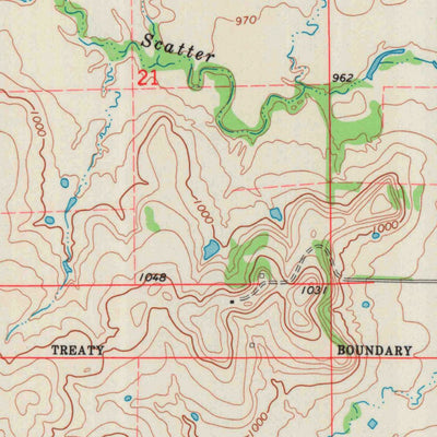 United States Geological Survey Yates Center SE, KS (1971, 24000-Scale) digital map