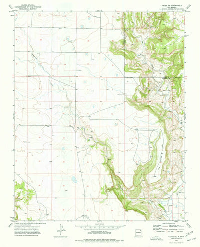 United States Geological Survey Yates SE, NM (1973, 24000-Scale) digital map
