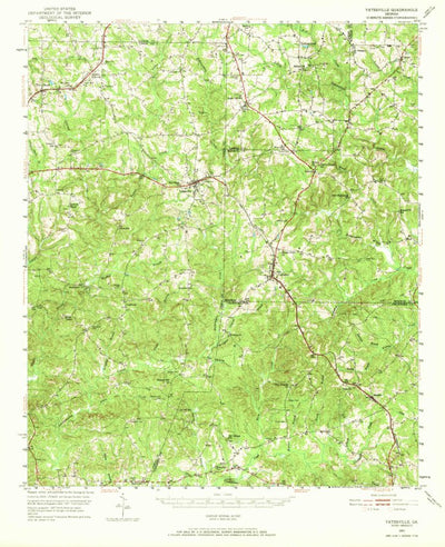 United States Geological Survey Yatesville, GA (1951, 62500-Scale) digital map