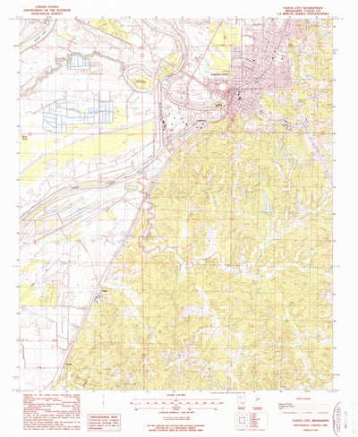 United States Geological Survey Yazoo City, MS (1988, 24000-Scale) digital map
