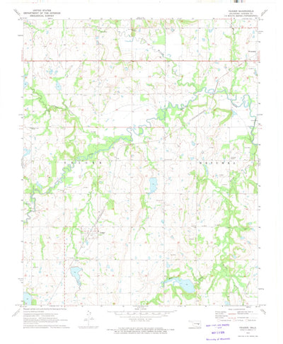 United States Geological Survey Yeager, OK (1972, 24000-Scale) digital map