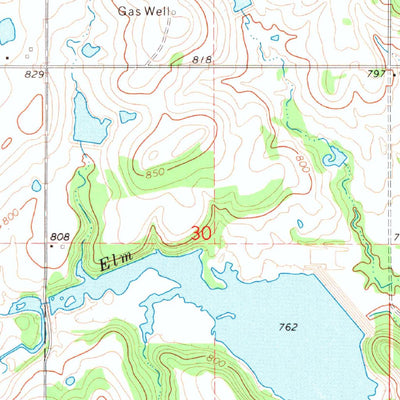 United States Geological Survey Yeager, OK (1972, 24000-Scale) digital map