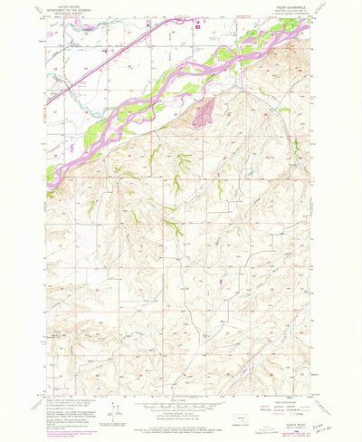 United States Geological Survey Yegen, MT (1956, 24000-Scale) digital map