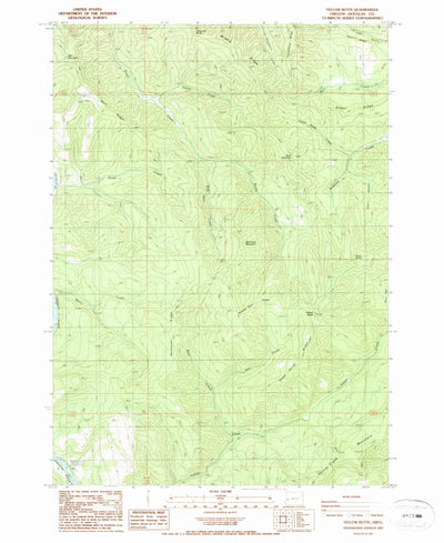 United States Geological Survey Yellow Butte, OR (1987, 24000-Scale) digital map