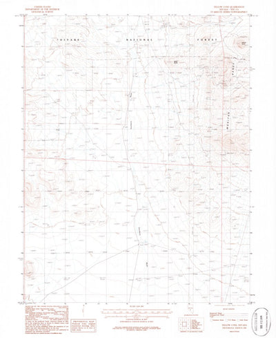 United States Geological Survey Yellow Cone, NV (1986, 24000-Scale) digital map
