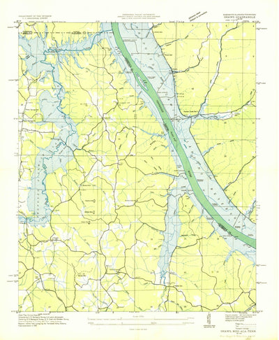 United States Geological Survey Yellow Creek, MS-AL-TN (1936, 24000-Scale) digital map