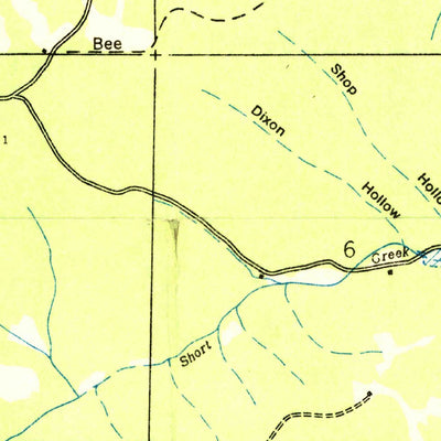 United States Geological Survey Yellow Creek, MS-AL-TN (1936, 24000-Scale) digital map