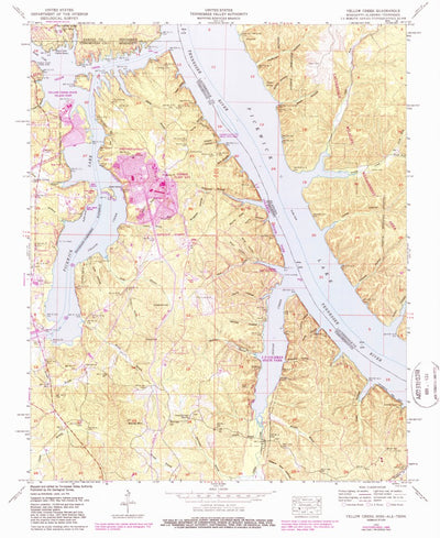 United States Geological Survey Yellow Creek, MS-AL-TN (1953, 24000-Scale) digital map