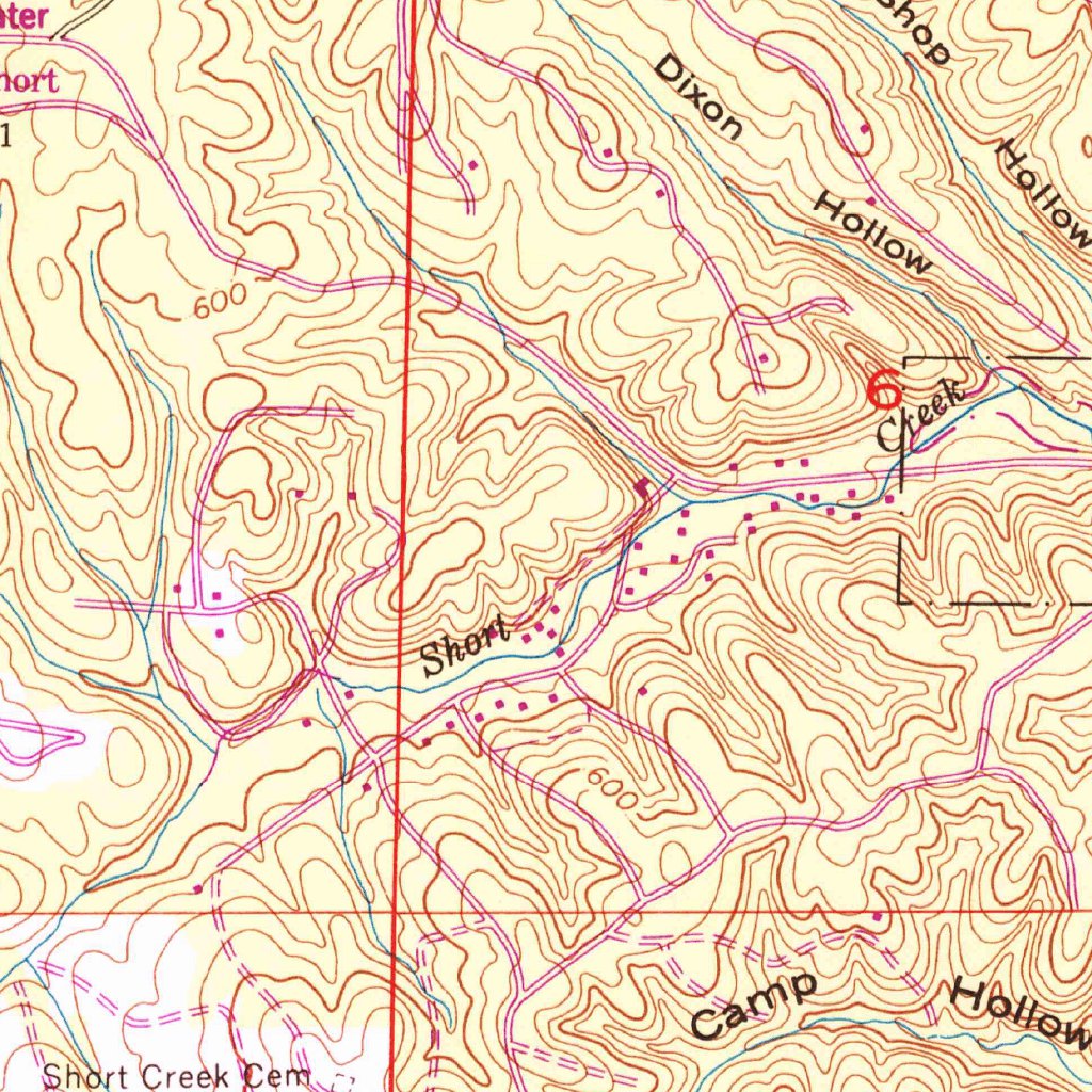Yellow Creek, MS-AL-TN (1953, 24000-Scale) Map by United States