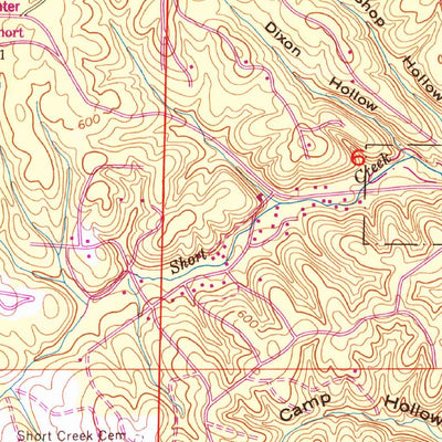 United States Geological Survey Yellow Creek, MS-AL-TN (1953, 24000-Scale) digital map
