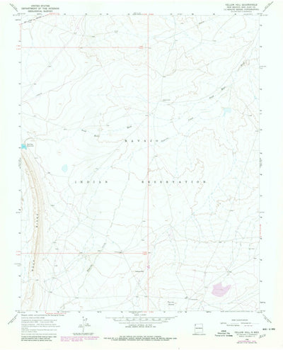 United States Geological Survey Yellow Hill, NM (1966, 24000-Scale) digital map