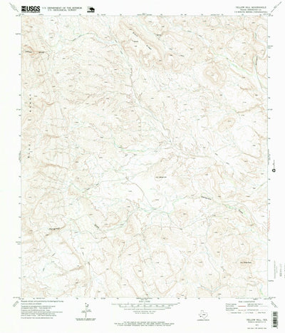 United States Geological Survey Yellow Hill, TX (1971, 24000-Scale) digital map