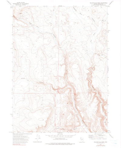 United States Geological Survey Yellow Hills West, NV (1972, 24000-Scale) digital map