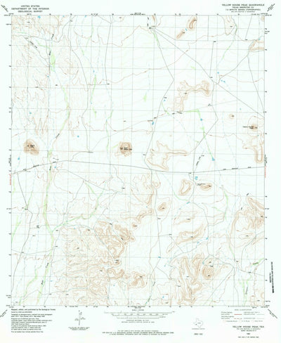 United States Geological Survey Yellow House Peak, TX (1983, 24000-Scale) digital map
