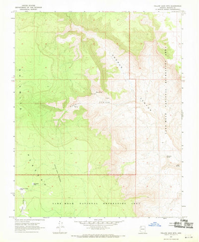 United States Geological Survey Yellow John Mountain, AZ (1967, 24000-Scale) digital map
