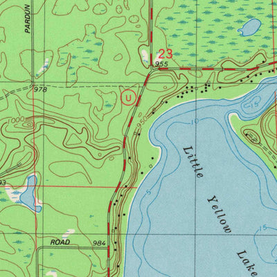 United States Geological Survey Yellow Lake, WI-MN (1982, 24000-Scale) digital map