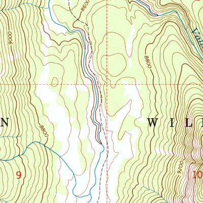 United States Geological Survey Yellow Mountain, WY (1991, 24000-Scale) digital map
