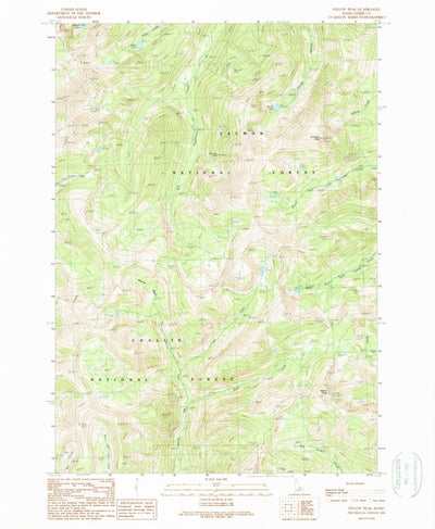 United States Geological Survey Yellow Peak, ID (1989, 24000-Scale) digital map
