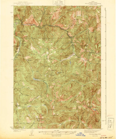 United States Geological Survey Yellow Pine, ID (1943, 62500-Scale) digital map