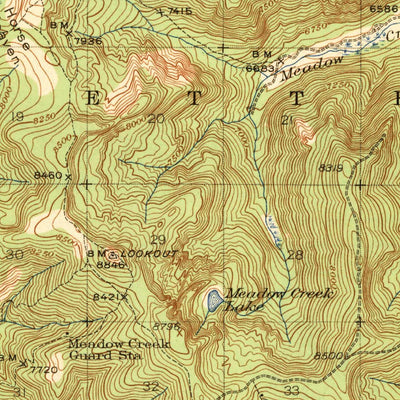 United States Geological Survey Yellow Pine, ID (1943, 62500-Scale) digital map