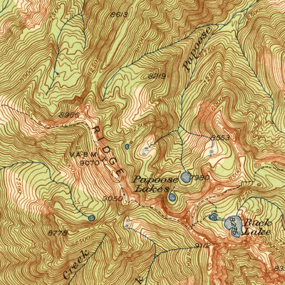 United States Geological Survey Yellow Pine, ID (1943, 62500-Scale) digital map
