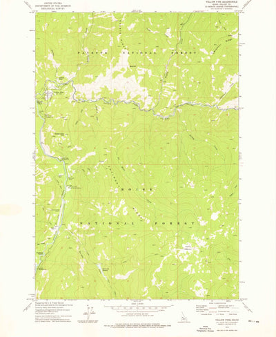 United States Geological Survey Yellow Pine, ID (1973, 24000-Scale) digital map