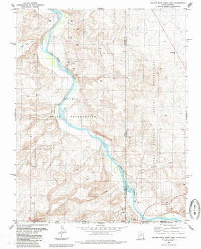 United States Geological Survey Yellow Rock Point East, UT-CO (1985, 24000-Scale) digital map