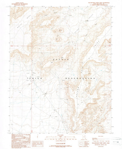 United States Geological Survey Yellow Rock Point West, UT (1989, 24000-Scale) digital map