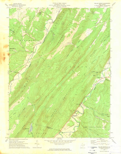 United States Geological Survey Yellow Spring, WV (1970, 24000-Scale) digital map