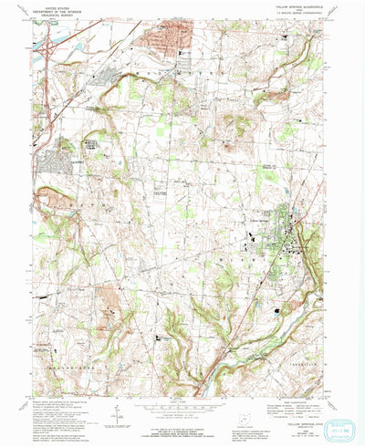 United States Geological Survey Yellow Springs, OH (1968, 24000-Scale) digital map
