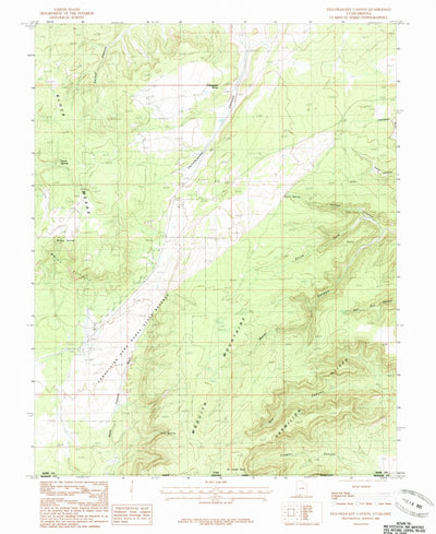 United States Geological Survey Yellowjacket Canyon, UT-AZ (1985, 24000-Scale) digital map