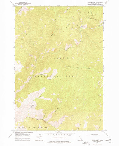 United States Geological Survey Yellowjacket, ID (1963, 24000-Scale) digital map