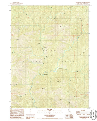 United States Geological Survey Yellowjacket Mountain, CA (1986, 24000-Scale) digital map