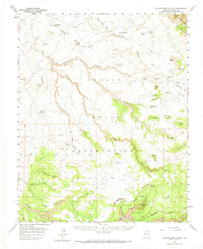 United States Geological Survey Yellowstone Canyon, AZ (1955, 62500-Scale) digital map