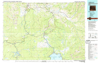 United States Geological Survey Yellowstone National Park North, WY-MT (1983, 100000-Scale) digital map