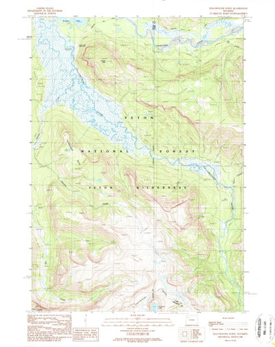 United States Geological Survey Yellowstone Point, WY (1989, 24000-Scale) digital map