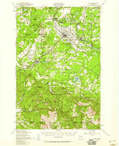United States Geological Survey Yelm, WA (1949, 62500-Scale) digital map