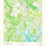 United States Geological Survey Yemassee, SC (1943, 62500-Scale) digital map
