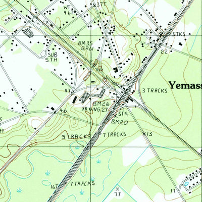 United States Geological Survey Yemassee, SC (1988, 24000-Scale) digital map