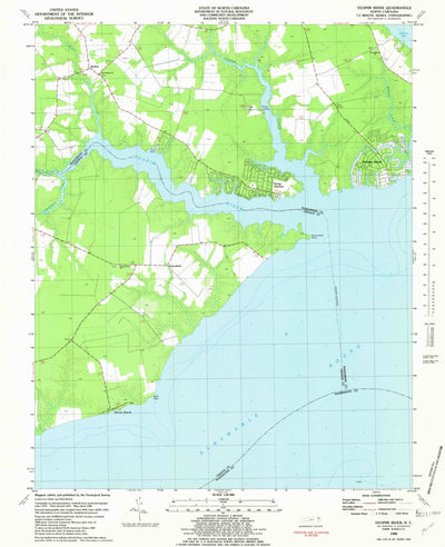 United States Geological Survey Yeopim River, NC (1982, 24000-Scale) digital map